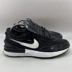 Nike Waffle One Running Sneakers Women's Size 9.5 Black White Mesh Comfort Shoes